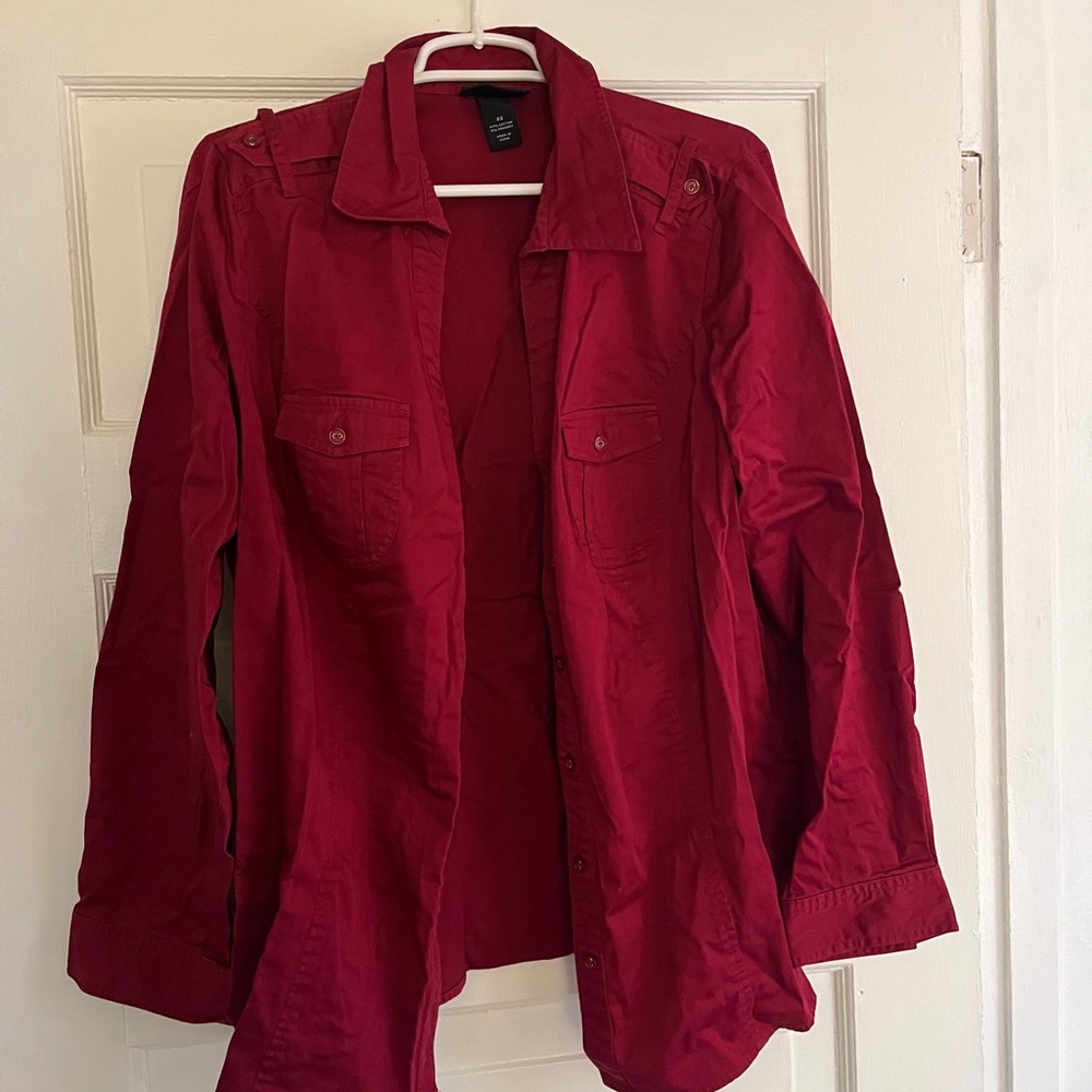 Lane Bryant Deep Red Woman’s Shirt